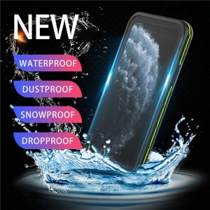Universal vattentät fodral handtelefon vattentät fodral iphone vattentät telefon för iPhone 11 pro (svart) med fast färgtäckning