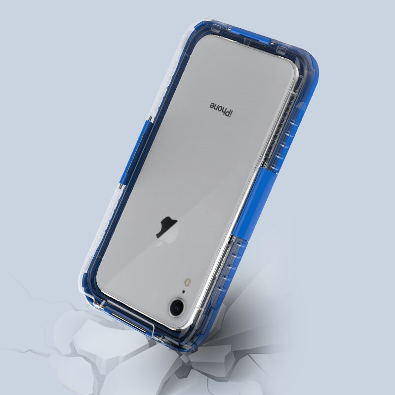 Vattentätt förpackning för iphone vattentock dammsäker bästa vattentäta etui för iphone XR (blå)